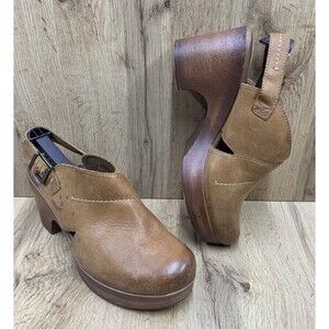 B.o.c. Women's Cecila Slingback Platform Clogs Shoes Block Heel Brown Size 11 M